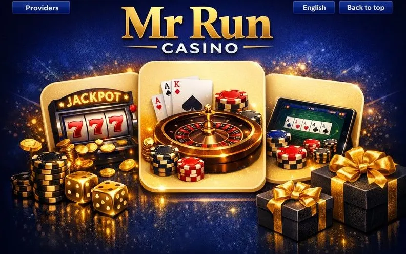 Mr Run Casino login page banner